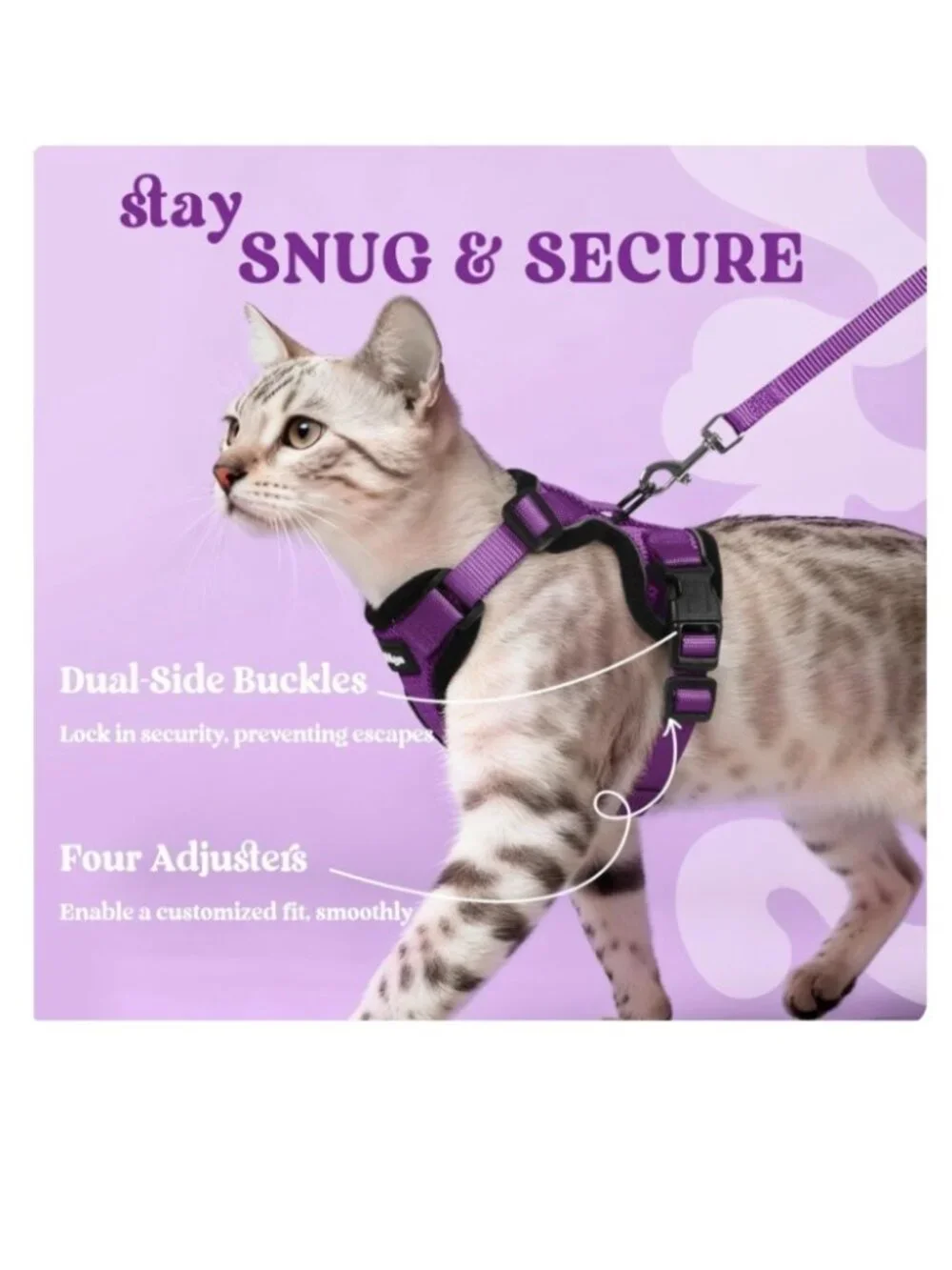 Rabbitgoo Escape Proof Cat Harness, Leash Set NW0T